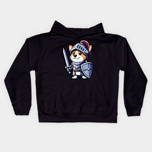 Knight corgi Kids Hoodie